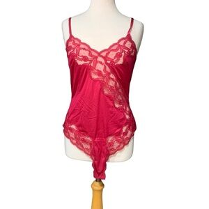 ❤️Wondermaid no cling lace teddy bodysuit Union made size 34/6